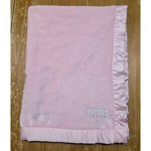 Carter's Cutie Heart Pink Plush Baby Blanket 30X40 Satin Trim